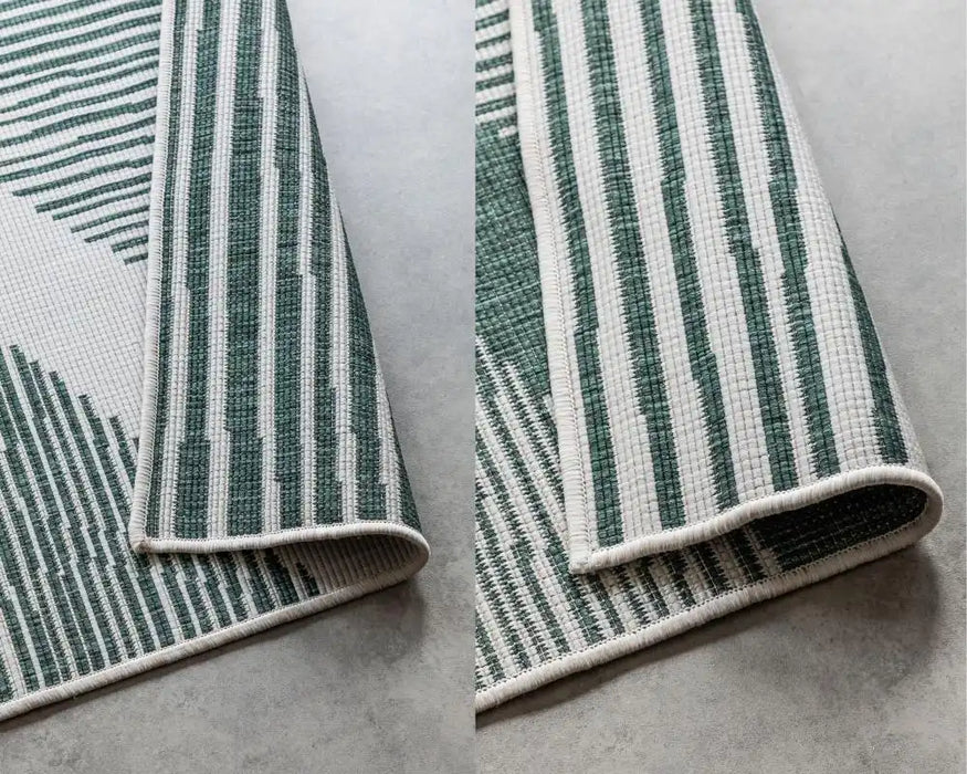 Elle Decoration gemini 106015 green Green, Ivory Outdoor  Geometric Rug.
