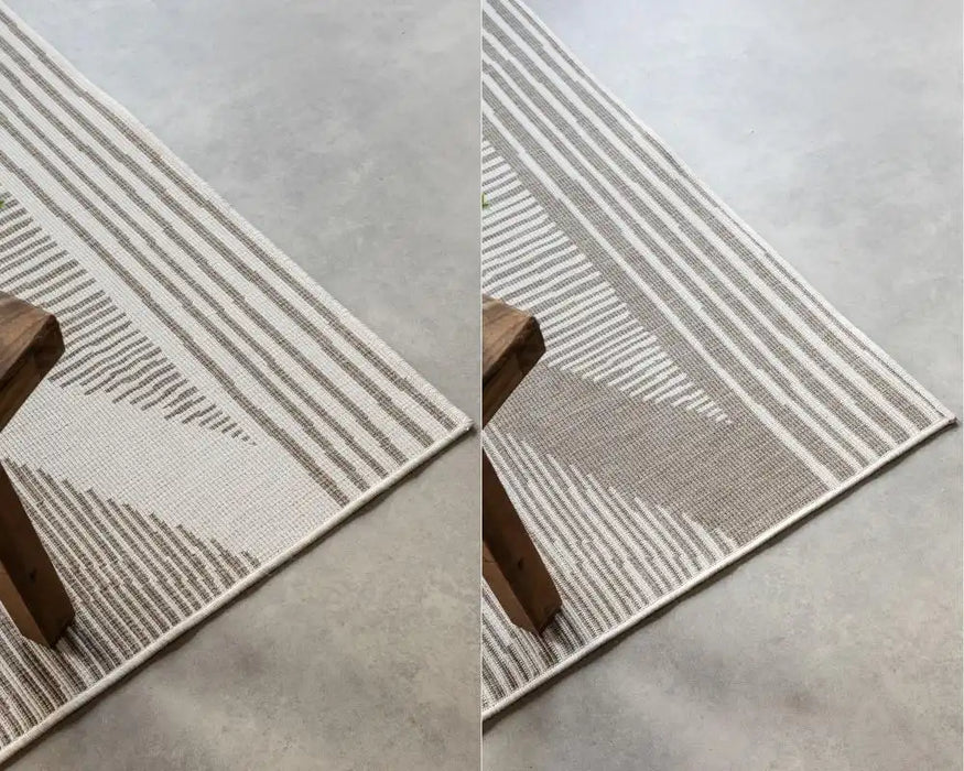 Elle Decoration gemini 106016 linen Beige, Ivory Outdoor  Geometric Rug.