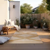 Elle Decoration gemini 106017 ochre Yellow, Ivory Outdoor  Geometric Rug.