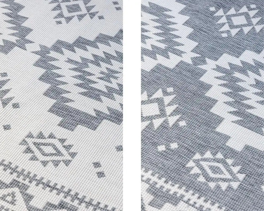 Elle Decoration gemini 106018 silver Grey Outdoor  Geometric Rug.