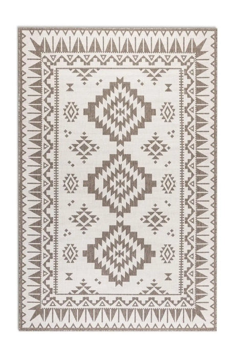 Elle Decoration gemini 106021 linen Beige, Ivory Outdoor  Geometric Rug.