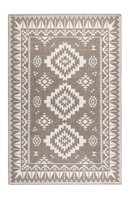 Elle Decoration gemini 106021 linen Beige, Ivory Outdoor  Geometric Rug.