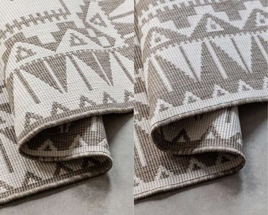 Elle Decoration gemini 106021 linen Beige, Ivory Outdoor  Geometric Rug.
