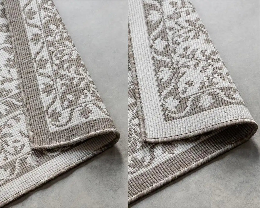 Elle Decoration gemini 106026 linen Beige, Ivory Outdoor  Geometric Rug.