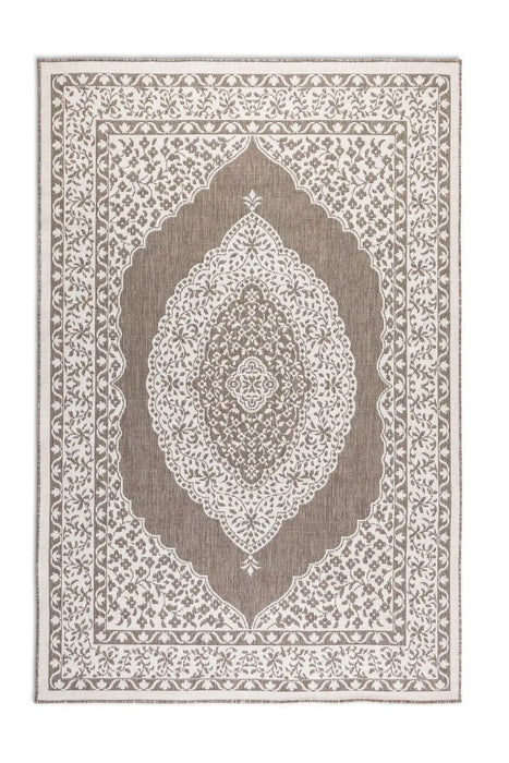 Elle Decoration gemini 106026 linen Beige, Ivory Outdoor  Geometric Rug.