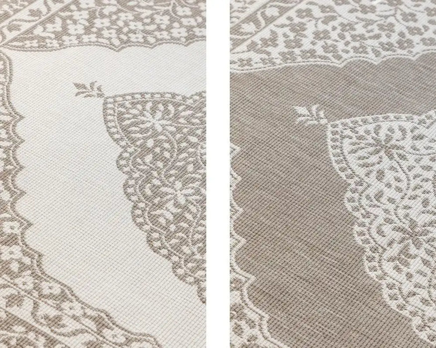 Elle Decoration gemini 106026 linen Beige, Ivory Outdoor  Geometric Rug.