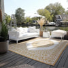 Elle Decoration gemini 106027 ochre Yellow, Ivory Outdoor  Geometric Rug.