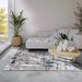 Elle Decoration imagination v2 hans 106038 saphire gold Blue, Grey Living Room Geometric Rug.