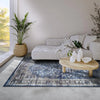 Freundin Home asya 106039 dark blue cream Blue Living Room  Rug.