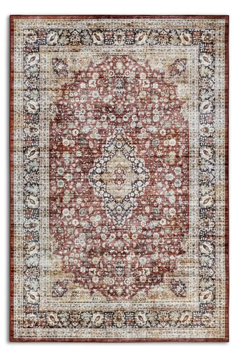 Freundin Home asya 106040 red blue Red Living Room  Rug.