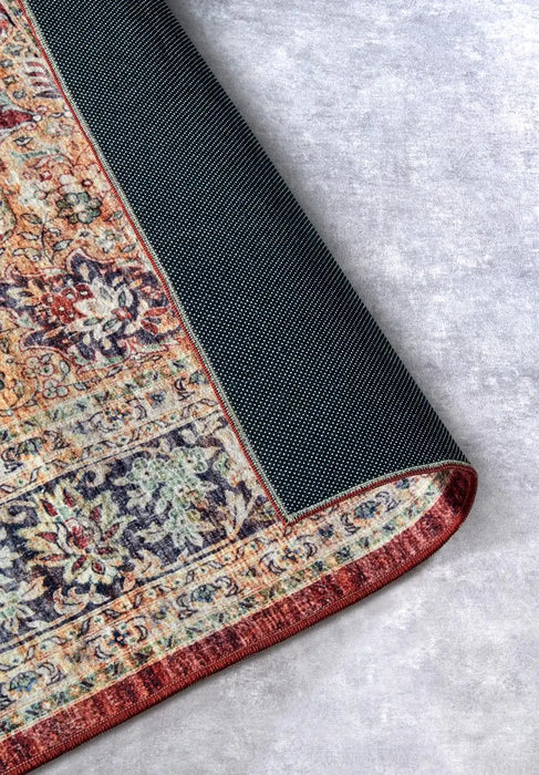 Freundin Home asya 106040 red blue Red Living Room  Rug.