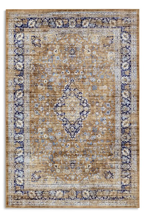 Freundin Home asya 106041 copper blue Orange Living Room  Rug.