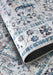 Elle Decoration imagination v2 hans 106042 cream blue Blue, Ivory Living Room Geometric Rug.
