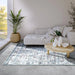 Elle Decoration imagination v2 hans 106042 cream blue Blue, Ivory Living Room Geometric Rug.