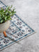 Elle Decoration imagination v2 hans 106042 cream blue Blue, Ivory Living Room Geometric Rug.