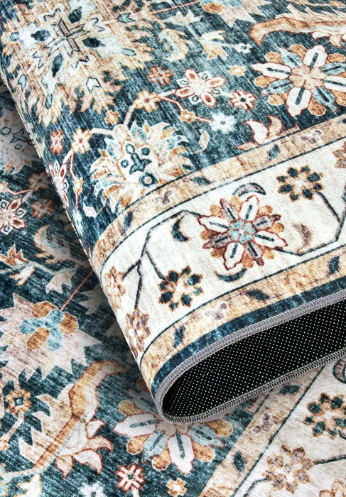 Elle Decoration imagination v2 hans 106044 blue cream Blue Living Room Geometric Rug.