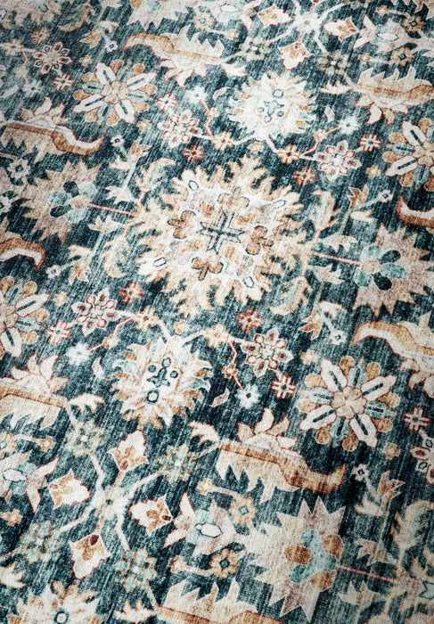 Elle Decoration imagination v2 hans 106044 blue cream Blue Living Room Geometric Rug.