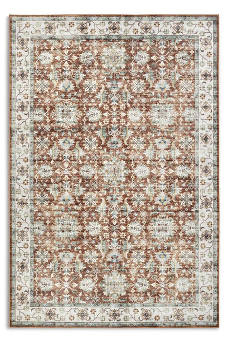 Elle Decoration imagination v2 hans 106045 red cream Red Living Room Geometric Rug.