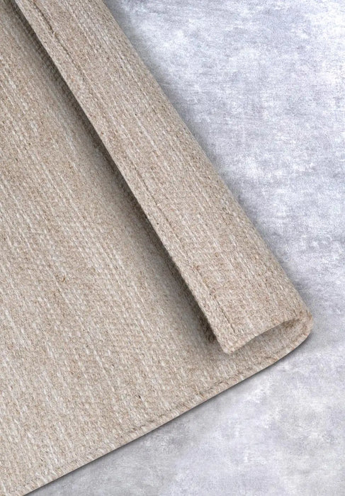 Elle Decoration delhi 106053 linen white Ivory Living Room Wool Rug.