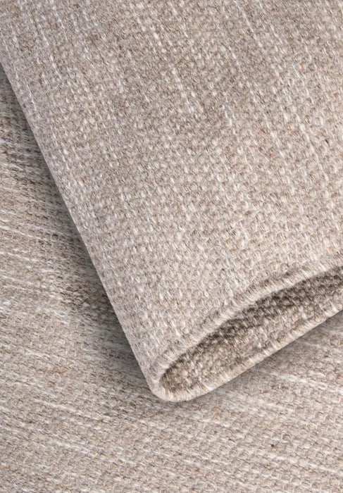Elle Decoration delhi 106053 linen white Ivory Living Room Wool Rug.
