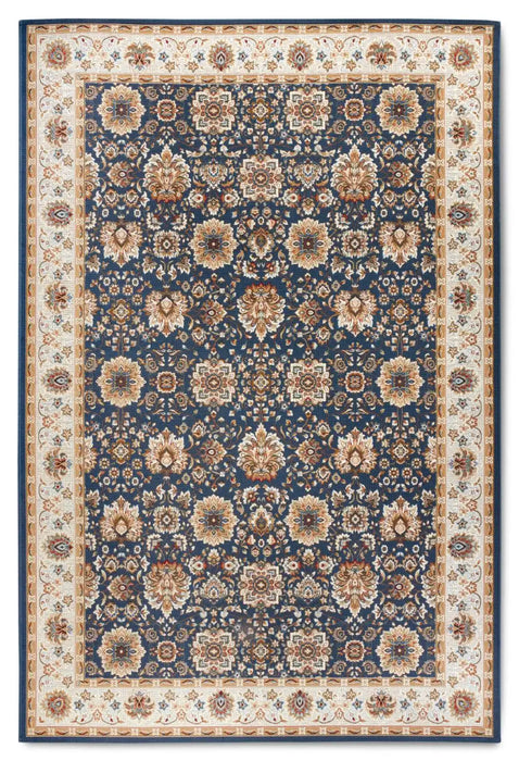 Villeroy and Boch kollektion 1767 106055 blue cream Blue, Ivory, Cream Living Room  Rug.