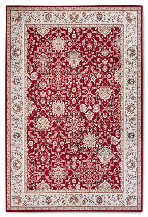 Villeroy and Boch kollektion 1767 106057 red cream Ivory, Red, Cream Living Room  Rug.