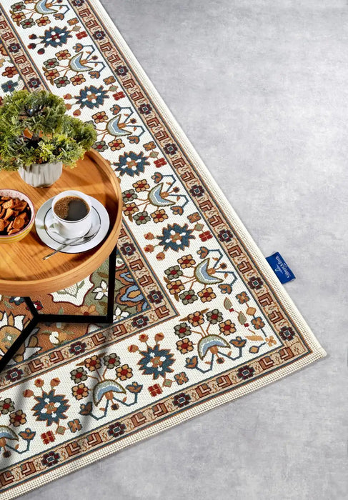 Villeroy and Boch kollektion 1767 106058 cream multicolor Multicoloured Living Room  Rug.