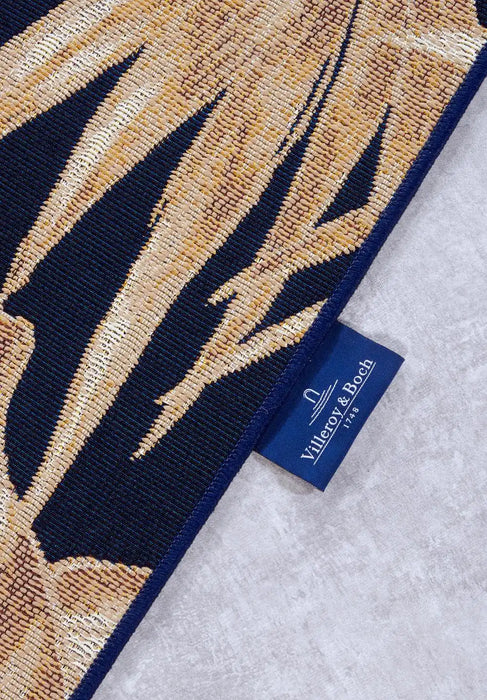 Villeroy and Boch kollektion 1767 106061 dark blue gold Blue, Yellow Living Room  Rug.
