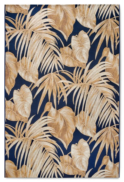 Villeroy and Boch kollektion 1767 106061 dark blue gold Blue, Yellow Living Room  Rug.