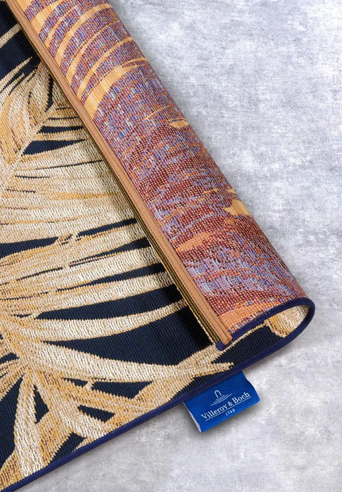 Villeroy and Boch kollektion 1767 106061 dark blue gold Blue, Yellow Living Room  Rug.