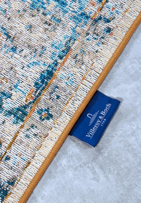 Villeroy and Boch kollektion 1767 106064 cream blue Blue, Cream Living Room  Rug.