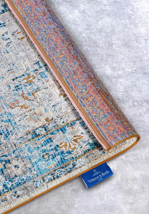Villeroy and Boch kollektion 1767 106064 cream blue Blue, Cream Living Room  Rug.