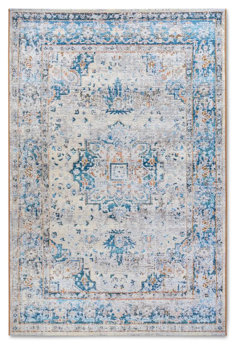 Villeroy and Boch kollektion 1767 106064 cream blue Blue, Cream Living Room  Rug.