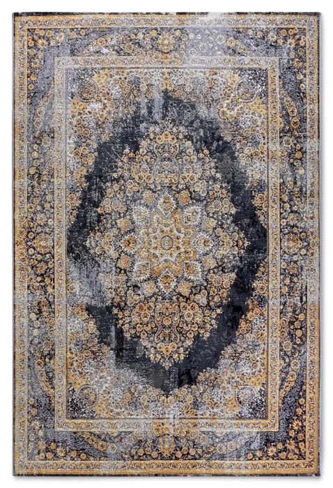 Villeroy and Boch kollektion 1767 106065 anthracite gold Grey, Yellow Living Room  Rug.