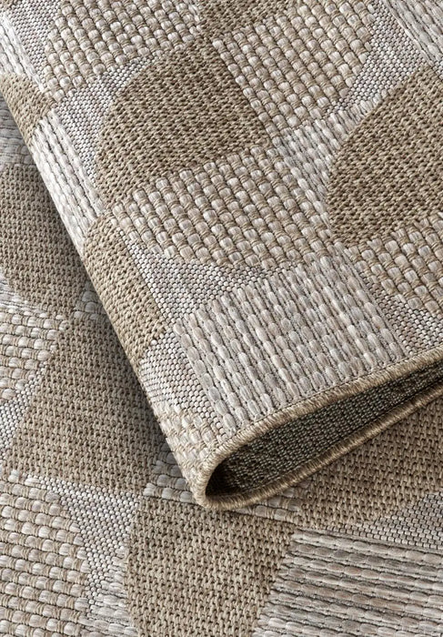 Villeroy and Boch kollektion 1836 indoors or outdoors 106078 natural brown Brown, Beige Living Room Flat Weave Rug.