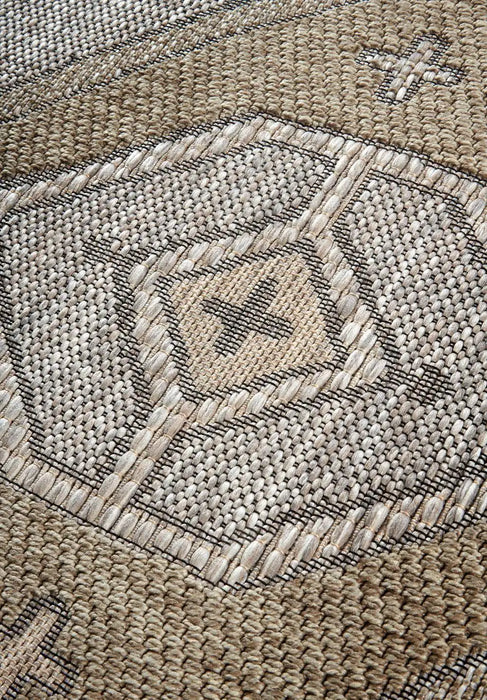 Villeroy and Boch kollektion 1836 indoors or outdoors 106079 natural brown Brown, Beige Living Room Flat Weave Rug.