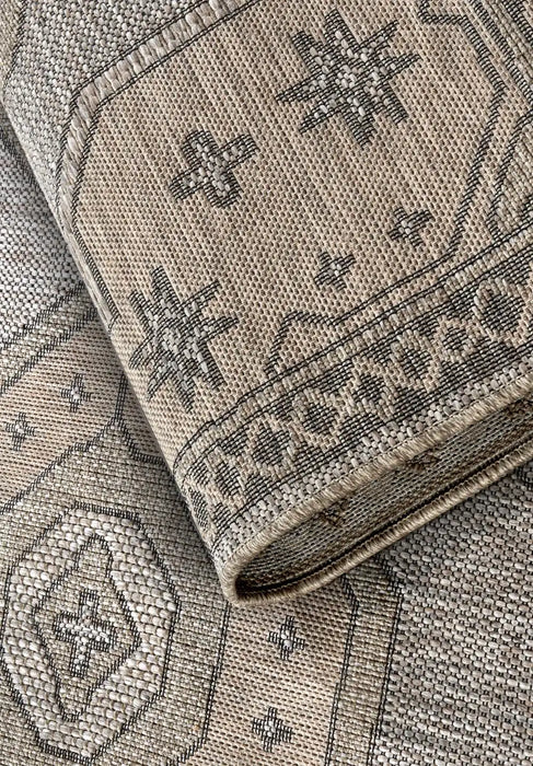 Villeroy and Boch kollektion 1836 indoors or outdoors 106079 natural brown Brown, Beige Living Room Flat Weave Rug.