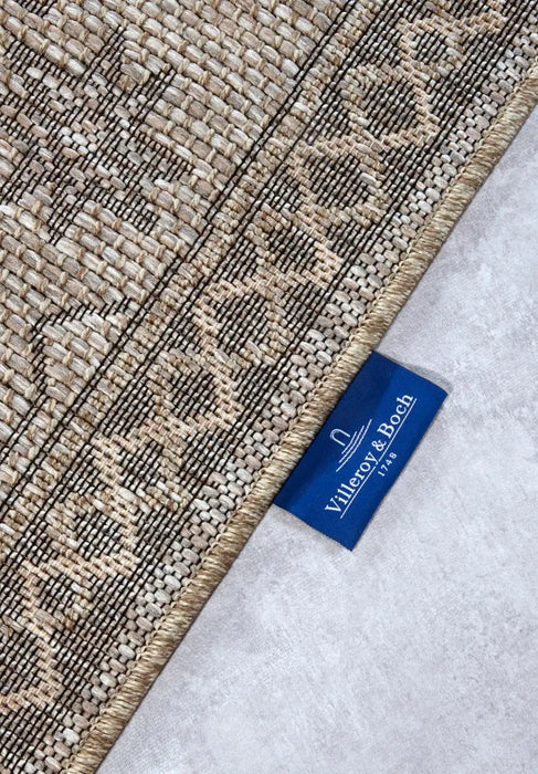 Villeroy and Boch kollektion 1836 indoors or outdoors 106079 natural brown Brown, Beige Living Room Flat Weave Rug.