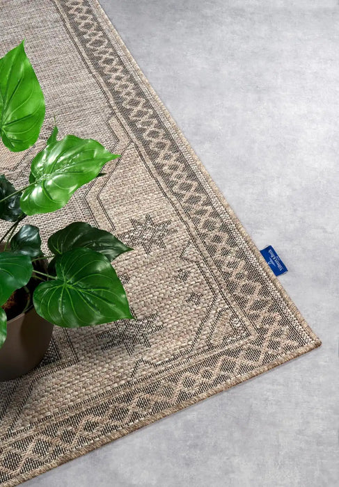 Villeroy and Boch kollektion 1836 indoors or outdoors 106079 natural brown Brown, Beige Living Room Flat Weave Rug.