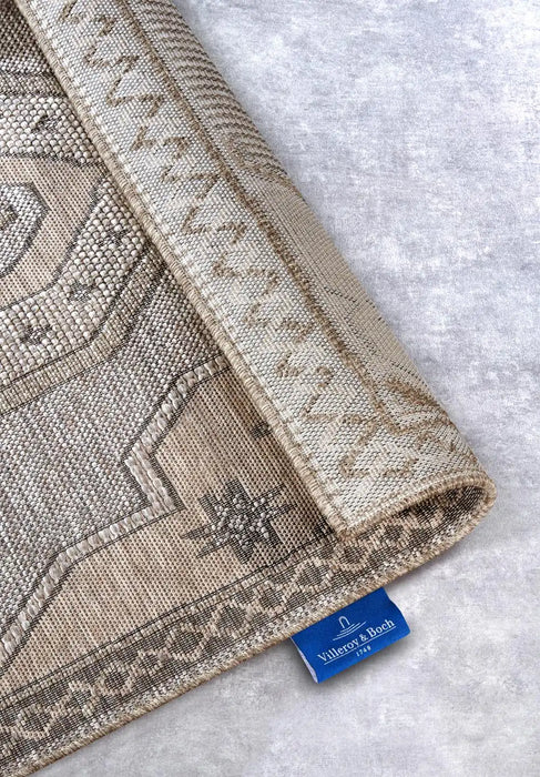 Villeroy and Boch kollektion 1836 indoors or outdoors 106079 natural brown Brown, Beige Living Room Flat Weave Rug.