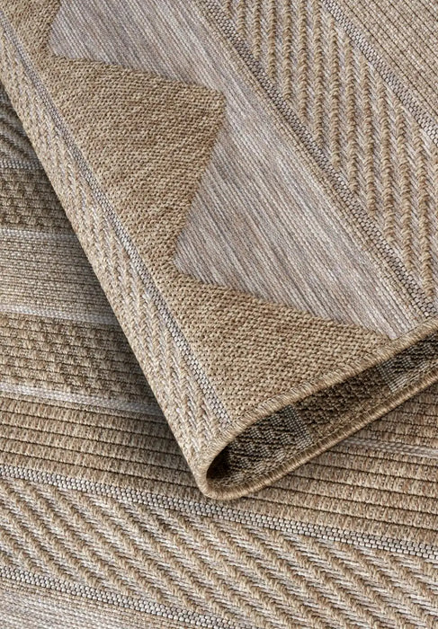 Villeroy and Boch kollektion 1836 indoors or outdoors 106080 natural brown Brown, Beige Living Room Flat Weave Rug.