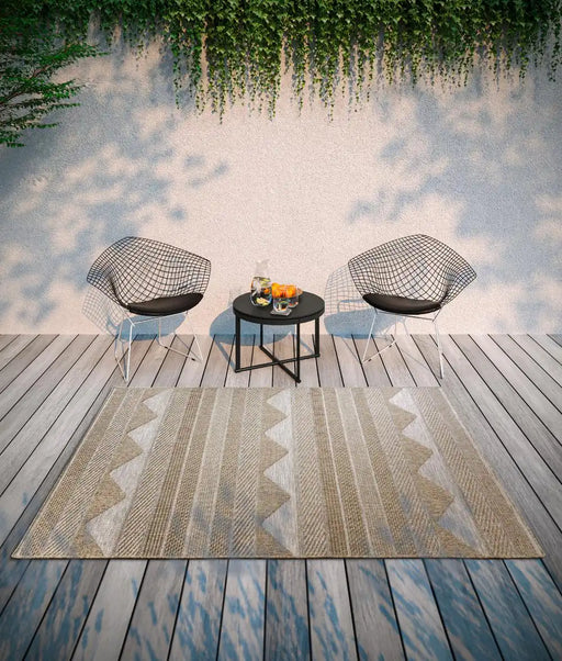 Villeroy and Boch kollektion 1836 indoors or outdoors 106080 natural brown Brown, Beige Living Room Flat Weave Rug.