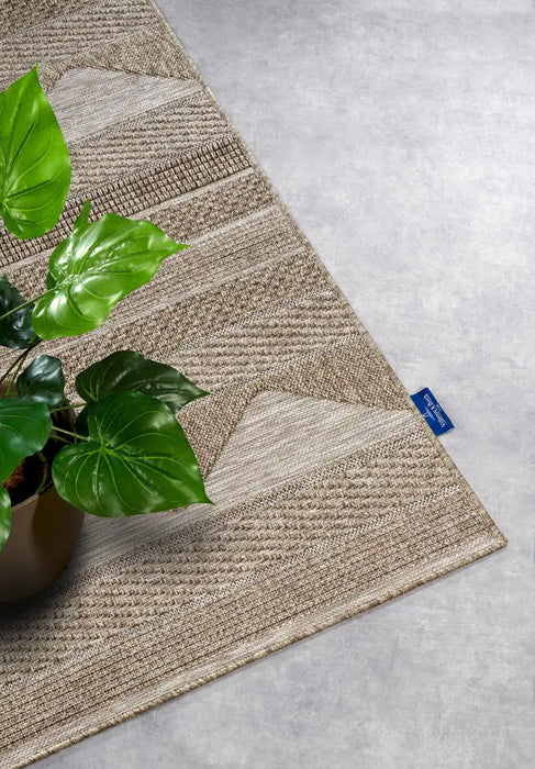 Villeroy and Boch kollektion 1836 indoors or outdoors 106080 natural brown Brown, Beige Living Room Flat Weave Rug.