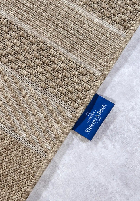 Villeroy and Boch kollektion 1836 indoors or outdoors 106080 natural brown Brown, Beige Living Room Flat Weave Rug.