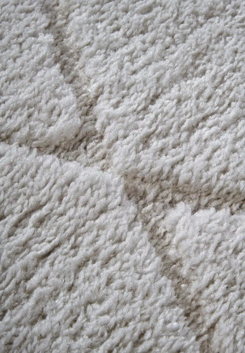 Elle Decoration elle gallery 106083 cream white Ivory Living Room Geometric Rug.