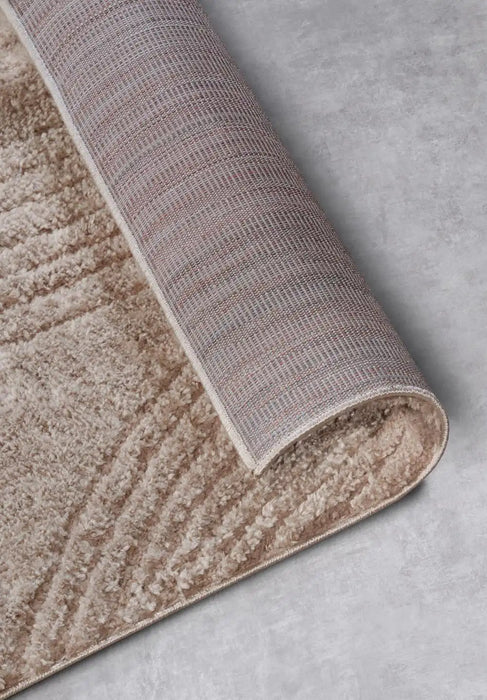 Elle Decoration elle gallery 106084 beige Beige Living Room Geometric Rug.
