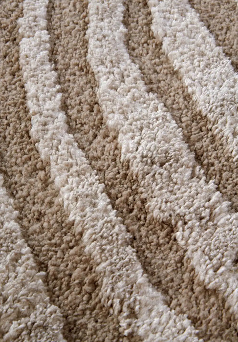 Elle Decoration elle gallery 106084 beige Beige Living Room Geometric Rug.