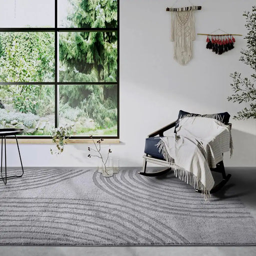 Elle Decoration elle gallery 106085 light grey Grey Living Room Geometric Rug.