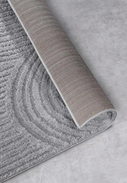 Elle Decoration elle gallery 106091 light grey Grey Living Room Geometric Rug.