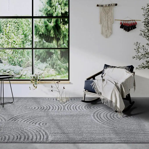 Elle Decoration elle gallery 106091 light grey Grey Living Room Geometric Rug.